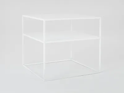 Stół kawowy TENSIO 2 FLOOR METAL 50 - biały