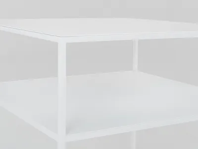 Stół kawowy TENSIO 2 FLOOR METAL 50 - biały