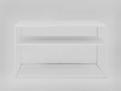 Stół kawowy TENSIO 2 FLOOR METAL 80 - biały