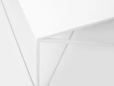 Stolik kawowy MEMO METAL 100x100 - biały
