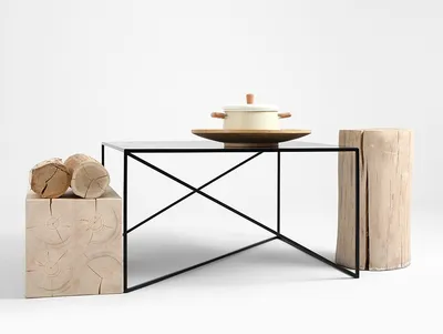 Stolik kawowy MEMO METAL 100x100 - czarny