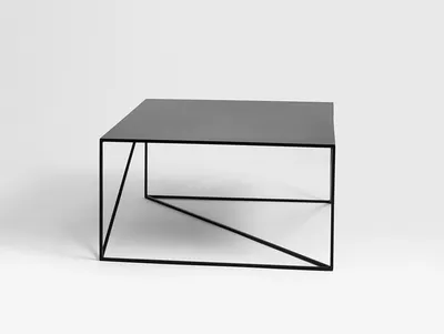Stolik kawowy MEMO METAL 100x100 - czarny