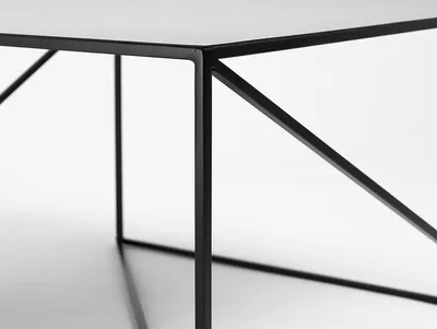 Stolik kawowy MEMO METAL 100x100 - czarny