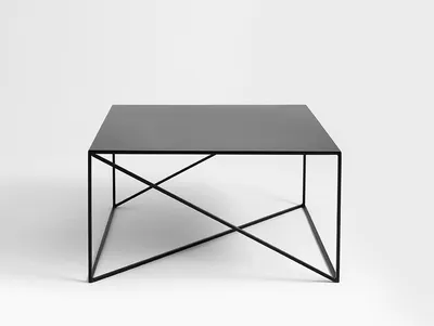 Stolik kawowy MEMO METAL 100x100 - czarny