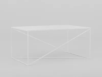 Stolik MEMO METAL 100x60 - biały