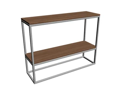 Konsola JULITA SOLID WOOD 75-2F - naturalny/biały