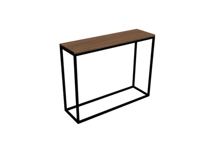 Konsola JULITA SOLID WOOD 92-1F - naturalny/biały