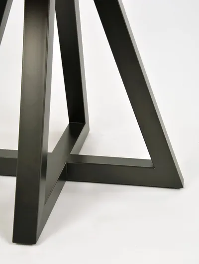 Stół okrągły INDUS 125 cm - dąb/czarny
