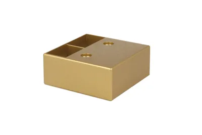 Nóżka kwadratowa 6435 - złoty półmat lakier / wys. 2.5 cm