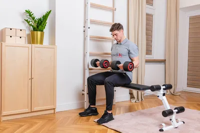 Wielofunkcyjna drabinka gimnastyczna BenchK 733W z osprzętem - biały