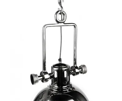 Lampa wisząca niklowana