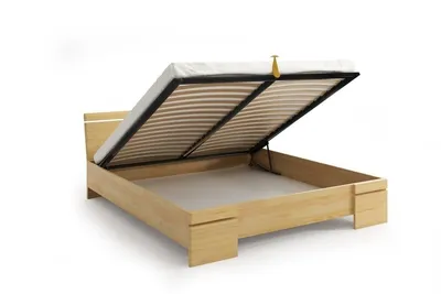 Łóżko drewniane sosnowe ze skrzynią na pościel SPARTA Maxi&ST 120x200 - naturalny