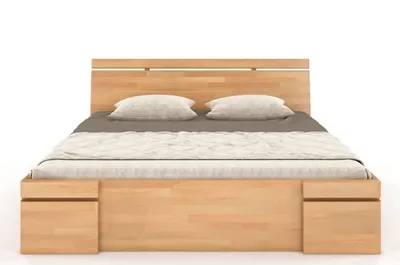 Łóżko drewniane bukowe z szufladami SPARTA Maxi&DR 140x200 - naturalny