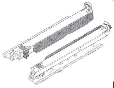 Prowadnica z hamulcem MOVENTO BLUMOTION SU 760H SU / dł. 40 cm / wysuw 100% / montaż do dna