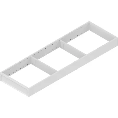 AMBIA-LINE ramki do szuflady standardowej, do LEGRABOX/MERIVOBOX, stal, dł.=650 mm, szerokość=200 mm+jedwabiście biały mat*P/U: 1