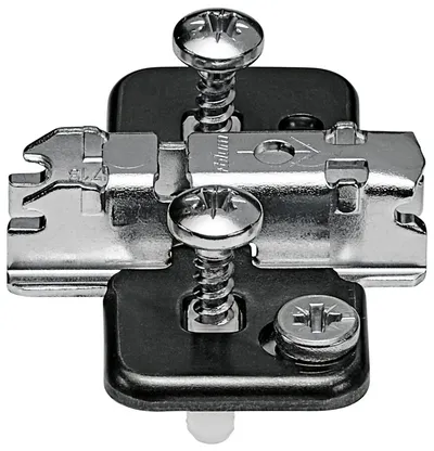Prowadnik krzyżakowy do zawiasu CLIP - czarny onyks / dyst. 3 mm / wys. 11.5 mm / regul. mimośrodowa / Expando
