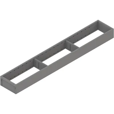 AMBIA-LINE ramki do szuflady standardowej, do LEGRABOX/MERIVOBOX, stal, dł.=650 mm, szerokość=100 mm+szary indium mat*P/U: 1