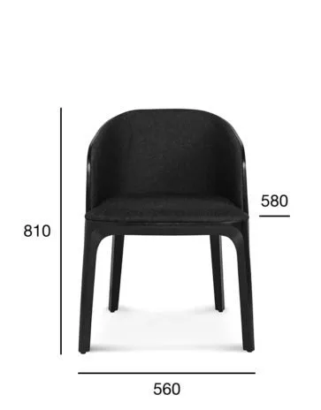Krzesło dębowe B-1801 ARCH tapicerowane z podłokietnikami
