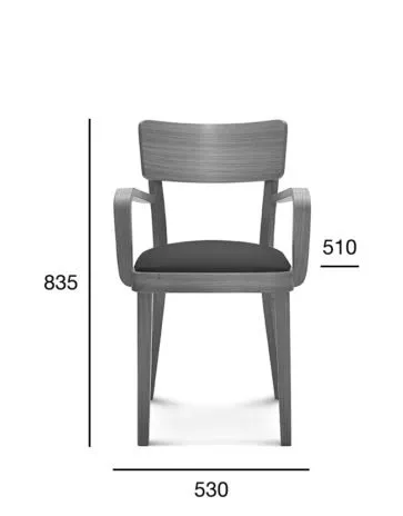 Krzesło B-9449 SOLID tapicerowane z podłokietnikami