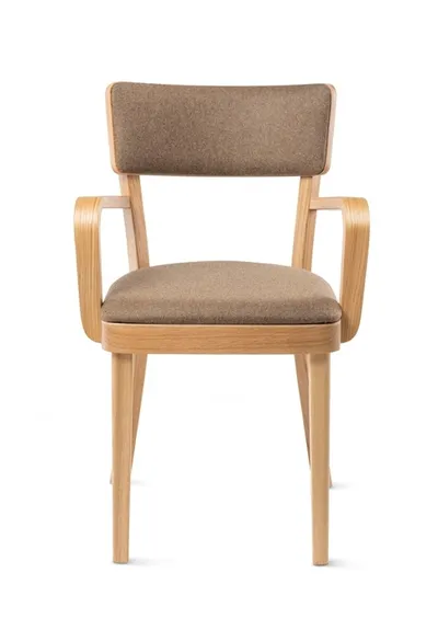 Krzesło dębowe B-9449/1 SOLID tapicerowane z podłokietnikami