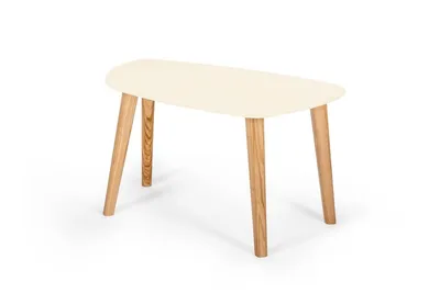 Stolik kawowy ENDOCARP 68x41x40 cm - wapienny