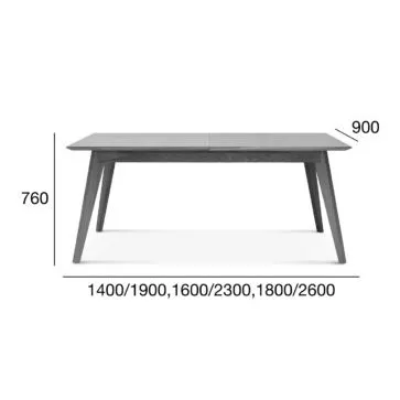 Stół dębowy rozkładany ST-1403 ARCOS 180/260x90