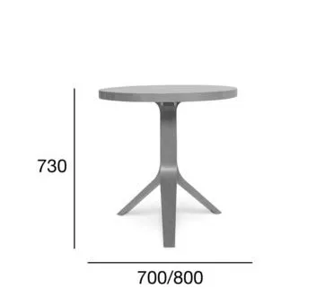 Stół okrągły dębowy ST-1713 HEY 80 cm