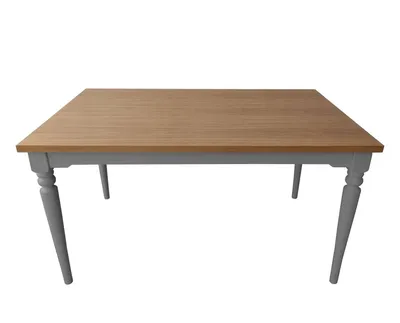 Dębowy stół jadalniany NATA 140x90 cm - ciemnoszary