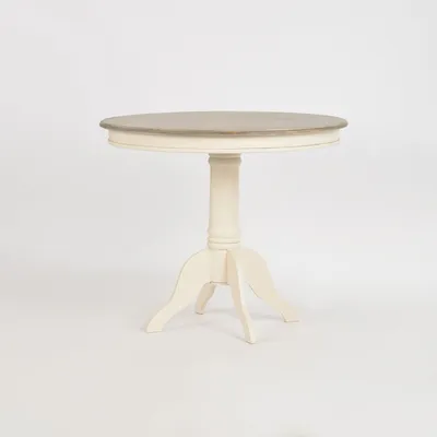Stół okrągły RIMINI 116 90cm - kremowy