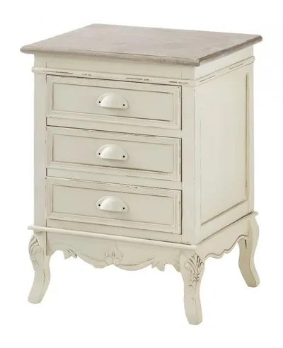 Szafka nocna RIMINI 013 - 3 szuflady - kremowy