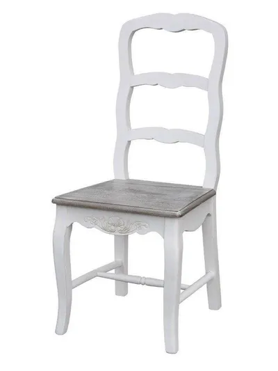 Krzesło rzeźbione RIMINI WHITE 028 - biały