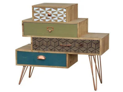 Komoda drewniana retro PORTOFINO 039 - 4 szuflady