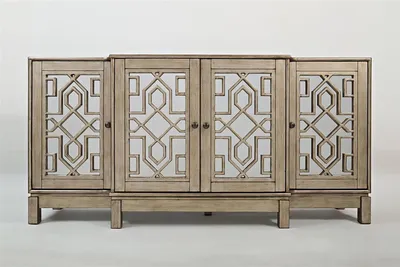 Komoda lustrzana AVOLA VINTAGE SILVER - srebrny