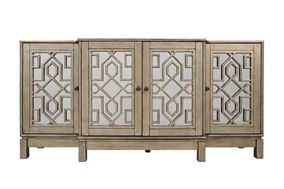 Komoda lustrzana AVOLA VINTAGE SILVER - srebrny