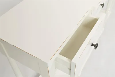 Konsola z szufladami i półką AVOLA ANTIQUE WHITE 3S - biały
