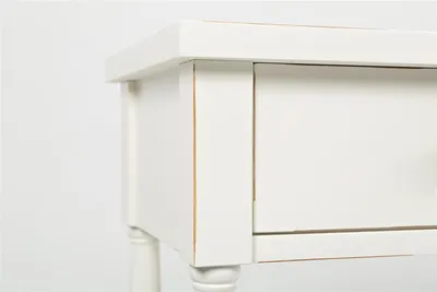 Konsola z szufladami i półką AVOLA ANTIQUE WHITE 3S - biały