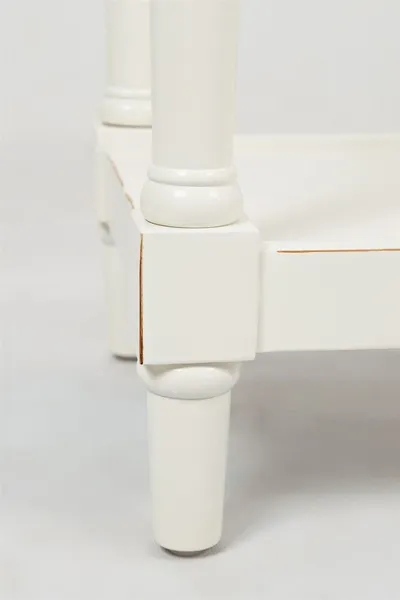 Konsola z szufladami i półką AVOLA ANTIQUE WHITE 3S - biały