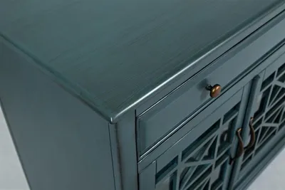 Komoda czterodrzwiowa AVOLA ANTIQUE BLUE 4D/3S - turkusowy