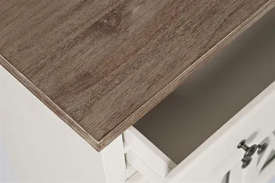 Komoda z drzwiami i szufladami AVOLA WHITE BISQUE 6D/3S - kremowy