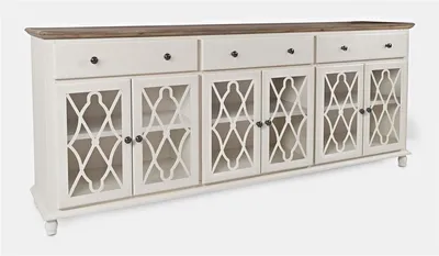 Komoda z drzwiami i szufladami AVOLA WHITE BISQUE 6D/3S - kremowy