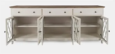 Komoda z drzwiami i szufladami AVOLA WHITE BISQUE 6D/3S - kremowy