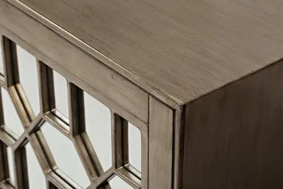 Komoda lustrzana AVOLA SILVER GOLD 2D - srebrny