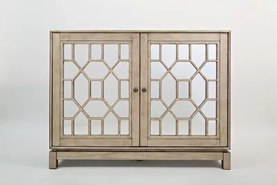 Komoda lustrzana AVOLA SILVER GOLD 2D - srebrny