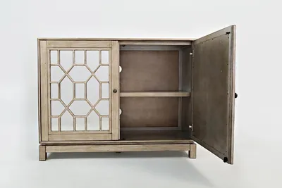 Komoda lustrzana AVOLA SILVER GOLD 2D - srebrny