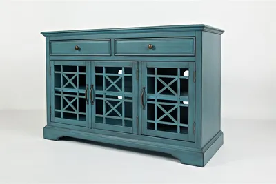 Komoda trzydrzwiowa AVOLA ANTIQUE BLUE 3D/2S - ciemnoniebieski