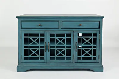 Komoda trzydrzwiowa AVOLA ANTIQUE BLUE 3D/2S - ciemnoniebieski