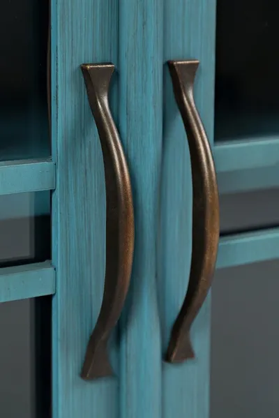 Komoda trzydrzwiowa AVOLA ANTIQUE BLUE 3D/2S - ciemnoniebieski