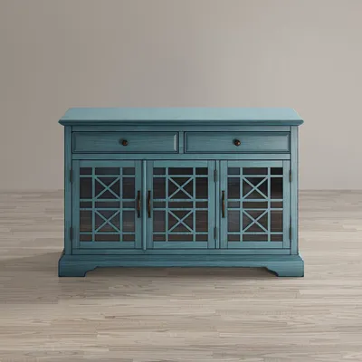 Komoda trzydrzwiowa AVOLA ANTIQUE BLUE 3D/2S - ciemnoniebieski