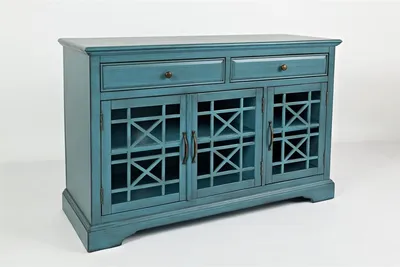 Komoda trzydrzwiowa AVOLA ANTIQUE BLUE 3D/2S - ciemnoniebieski