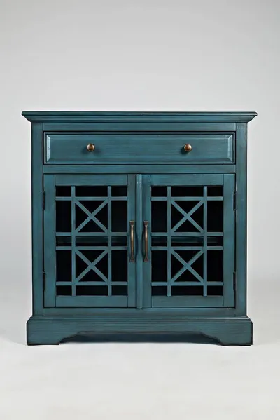 Komoda dwudrzwiowa AVOLA ANTIQUE BLUE 2D/1S - ciemnoniebieski